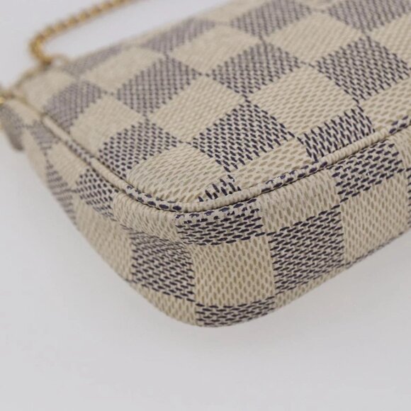 LOUIS VUITTON Damier Azur Mini Pochette Accessoires Pouch N63005 LV Auth 144622 - Picture 5 of 16
